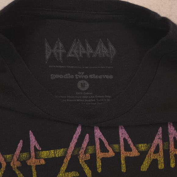 Def Leppard Band Graphic Crew Neck T Shirt Adult Mens Size Medium M Black - Picture 3 of 9